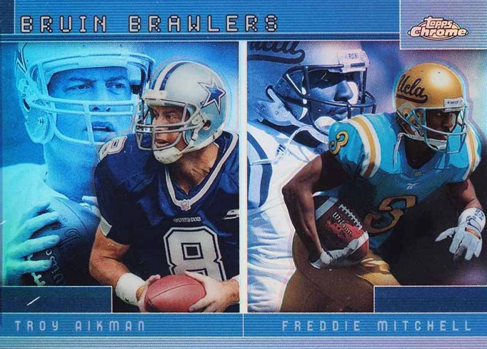 2001 Topps Chrome Combos  Freddie Mitchell/Troy Aikman #TC6 Football Card