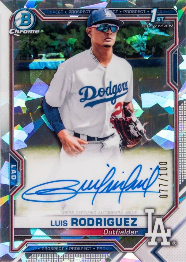 2021 Bowman Chrome Prospect Autographs Luis Rodriguez #CPALR Baseball Card