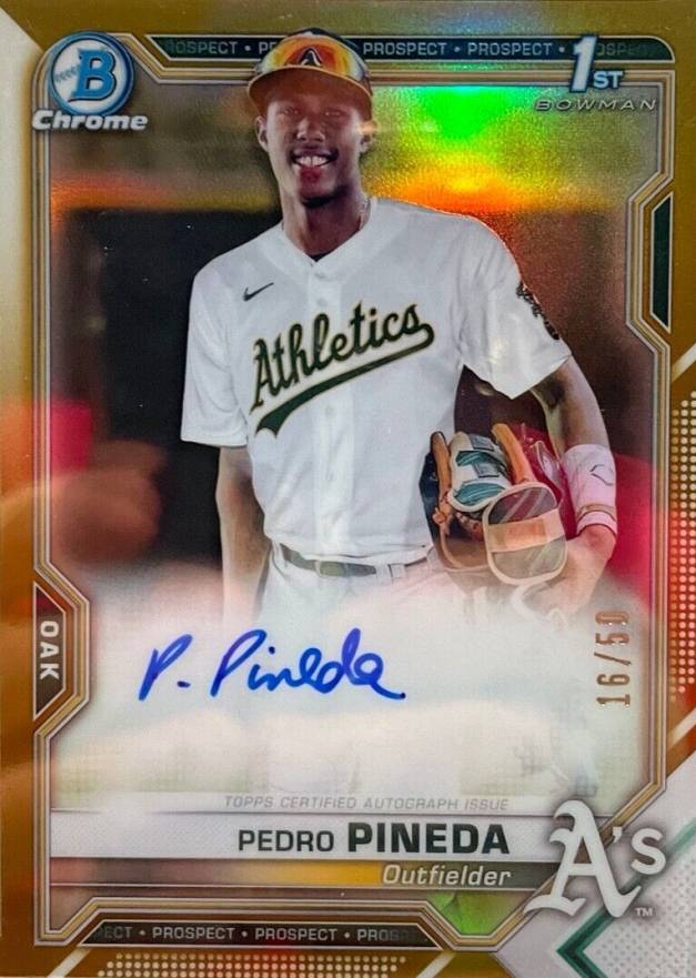 2021 Bowman Chrome Prospect Autographs Pedro Pineda #CPAPP Baseball Card