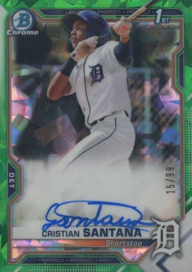 2021 Bowman Chrome Prospect Autographs Cristian Santana #CPACS Baseball Card