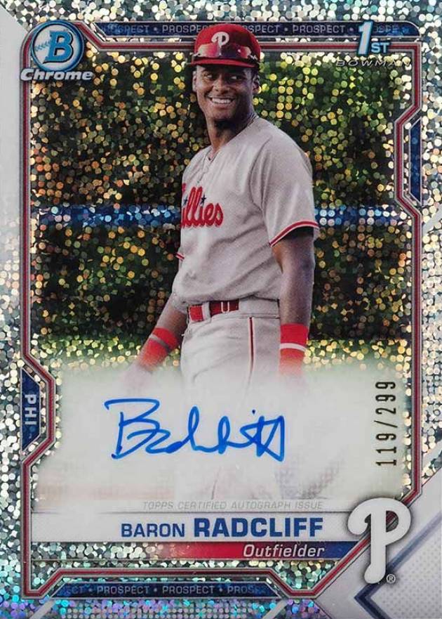 2021 Bowman Chrome Prospect Autographs Baron Radcliff #CPABRA Baseball Card
