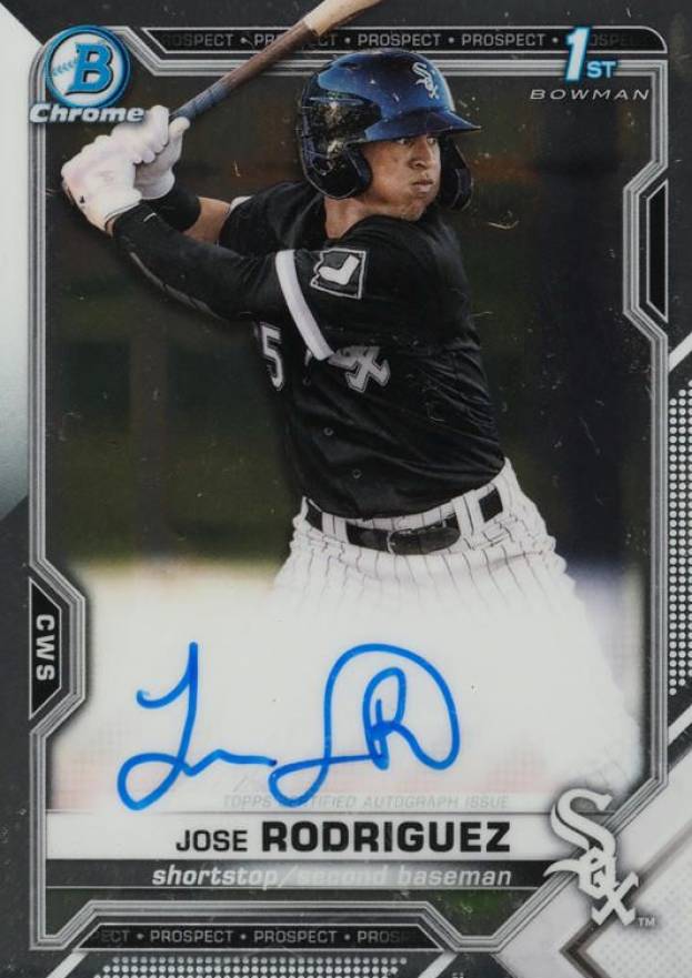 2021 Bowman Chrome Prospect Autographs Jose Rodriguez #CPAJRO Baseball Card