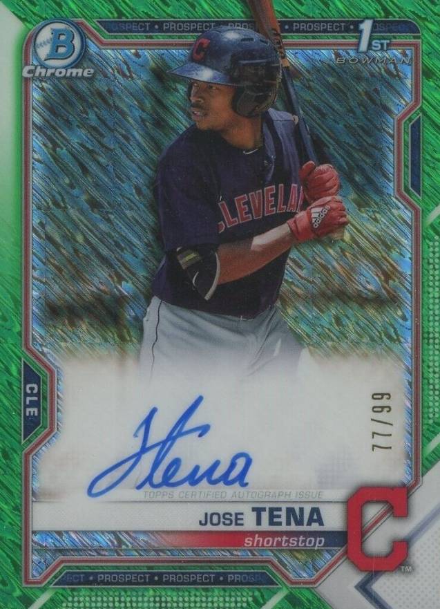 2021 Bowman Chrome Prospect Autographs Jose Tena #CPAJT Baseball Card