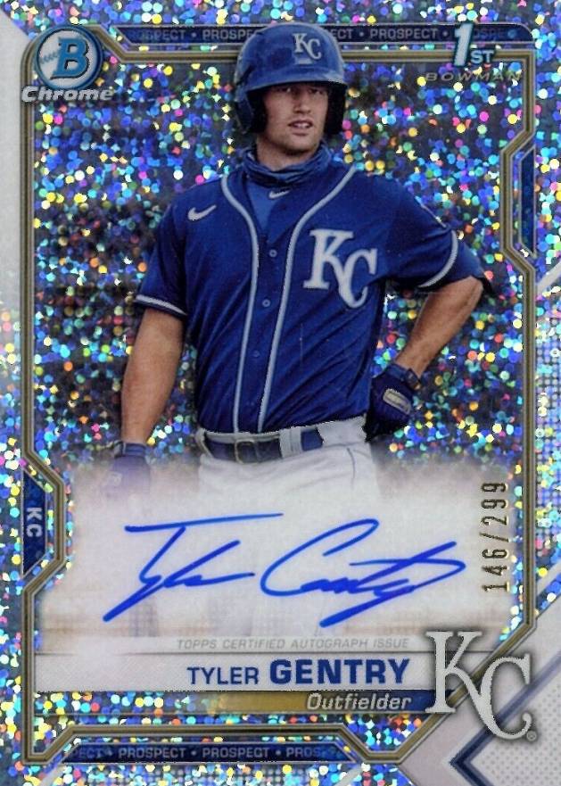 2021 Bowman Chrome Prospect Autographs Tyler Gentry #CPATG Baseball Card