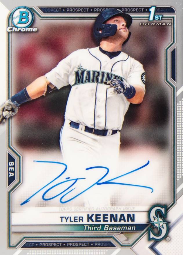 2021 Bowman Chrome Prospect Autographs Tyler Keenan #CPATK Baseball Card