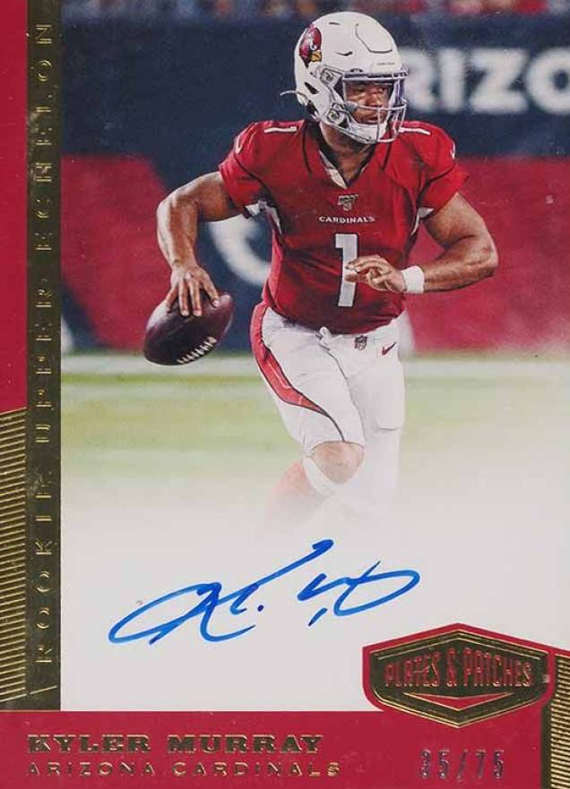 2019 Panini Plates & Patches Rookie Upper Echelon Autographs Kyler Murray #KMU Football Card