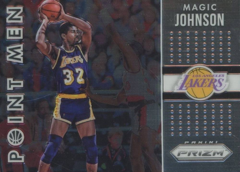 2015 Panini Prizm Point Men Magic Johnson #7 Basketball Card