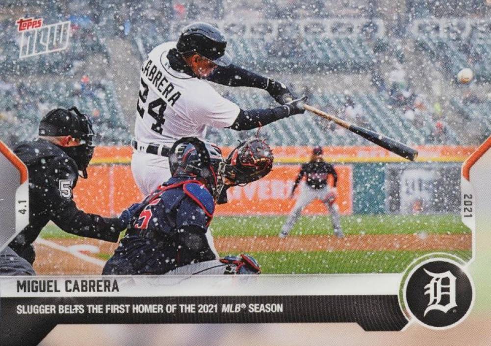 2021 Topps Now Miguel Cabrera #1 Baseball Card