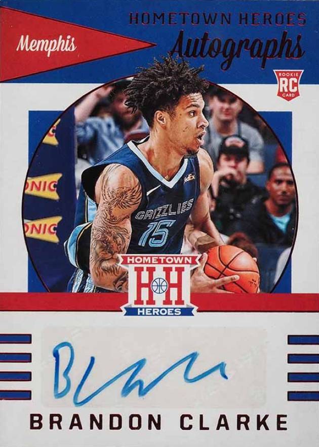 2019 Panini Chronicles Hometown Heroes Autographs Brandon Clarke #HHBCL Basketball Card