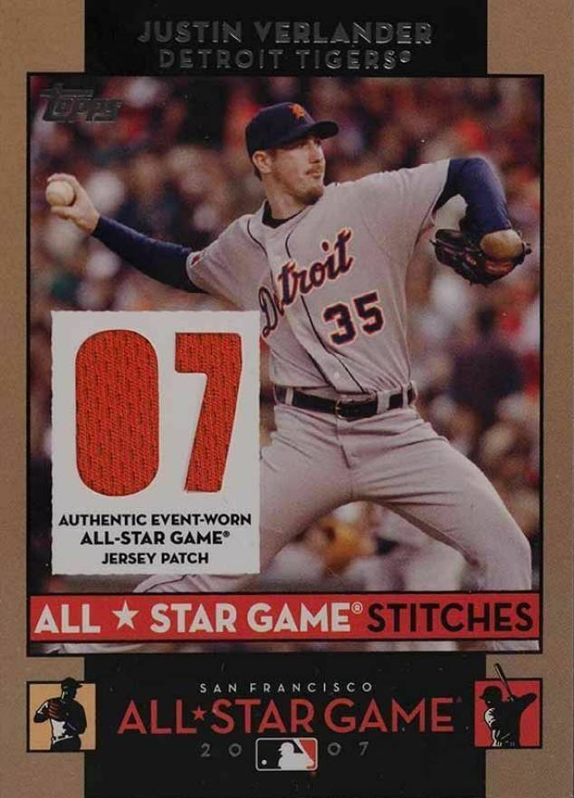 2007 Topps Update & Highlights All-Star Stitches Justin Verlander #ASJV Baseball Card