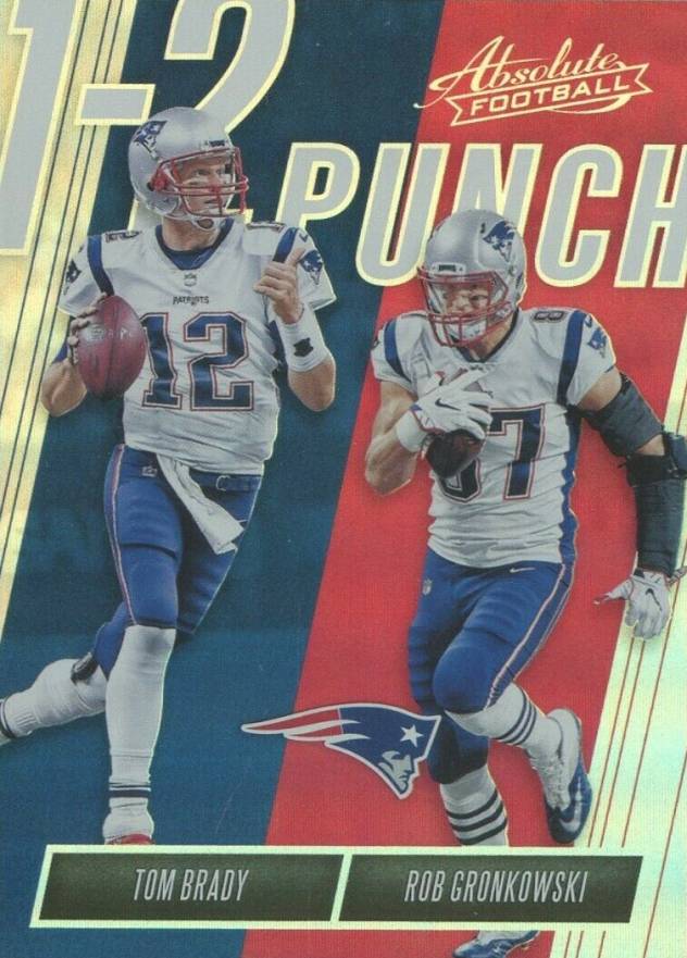 2014 Panini Absolute 1-2 Punch Rob Gronkowski/Tom Brady #TR Football Card