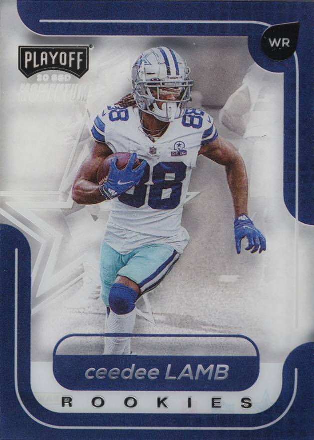 2020 Panini Chronicles Playoff Momentum Rookies Ceedee Lamb #M12 Football Card