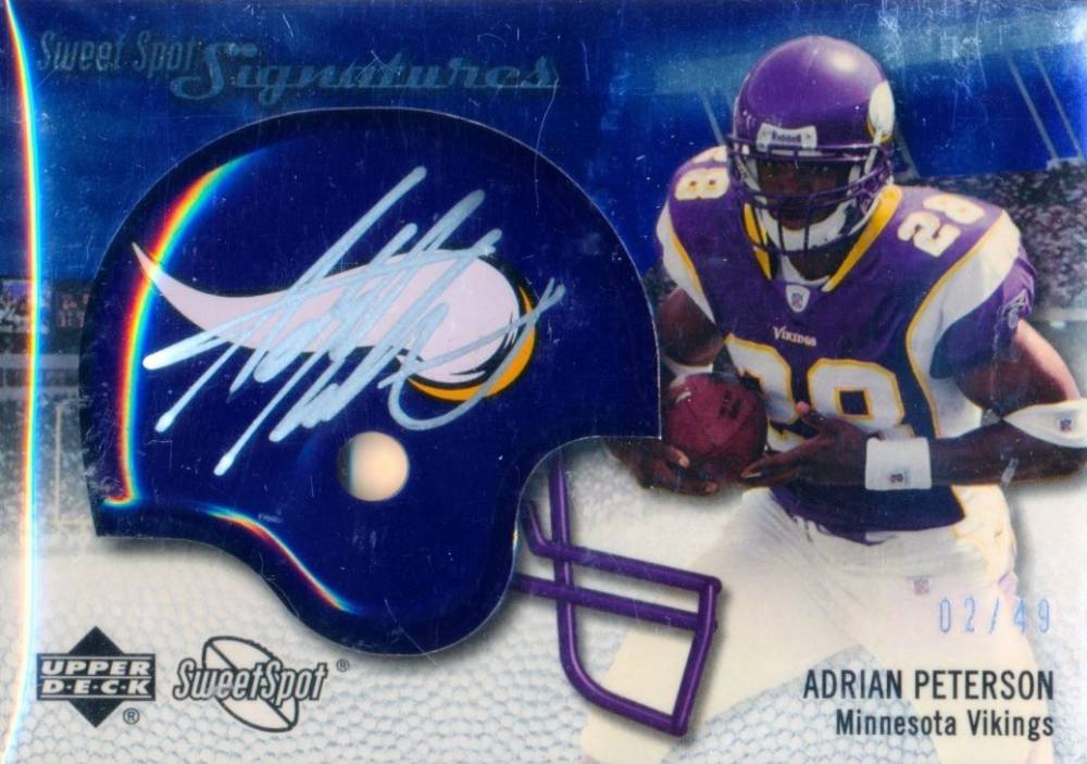 2007 Upper Deck Sweet Spot Signatures Adrian Peterson #SSSAP Football Card