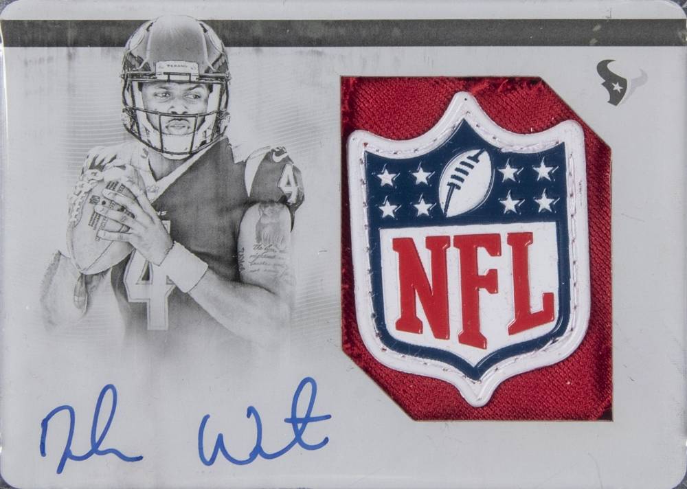 2017 Panini National Treasures Rookie Material Signatures RPS Deshaun Watson #DWS Football Card