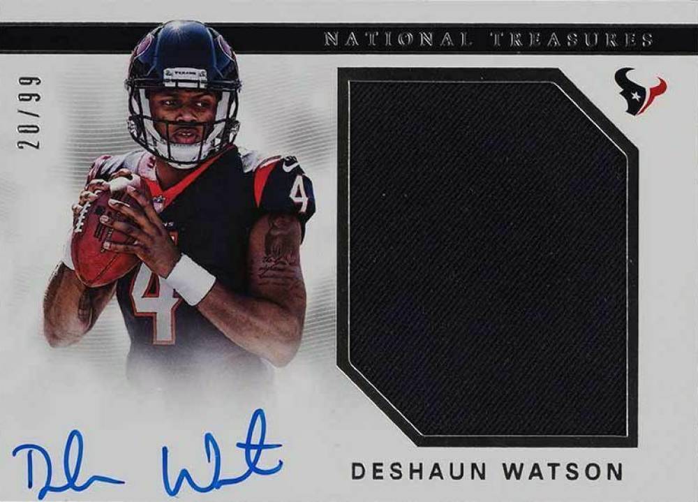 2017 Panini National Treasures Rookie Material Signatures RPS Deshaun Watson #DWS Football Card