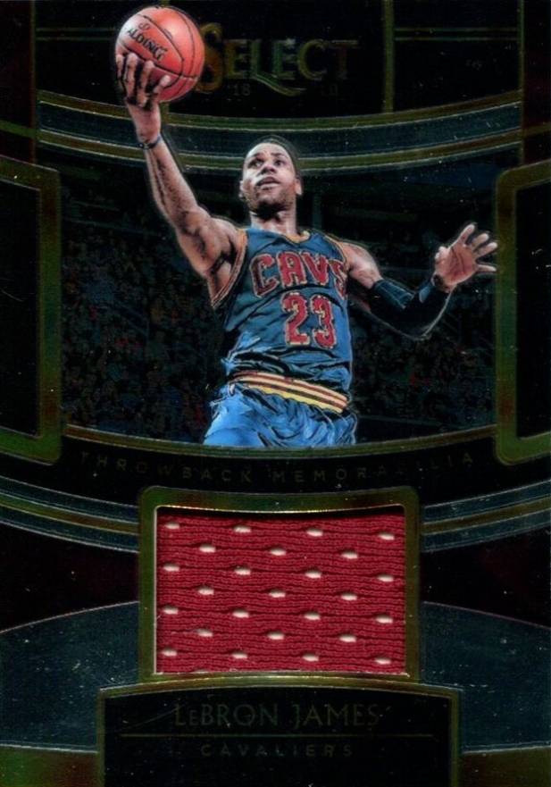 2018 Panini Select Throwback Memorabilia LeBron James #TMLBJ Basketball Card