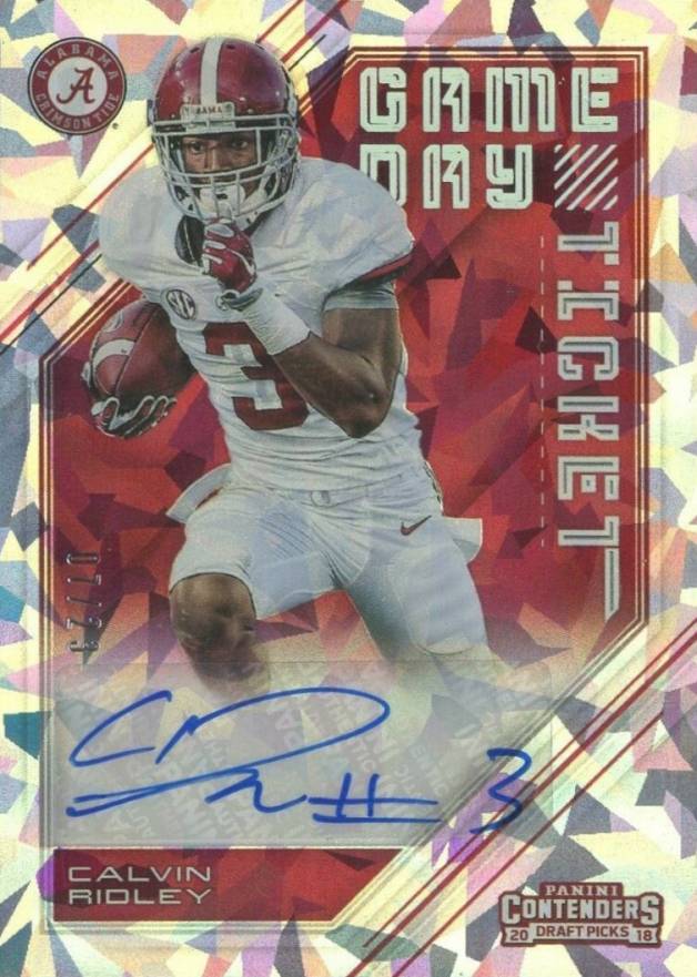 2018 Panini Contenders Draft Picks Game Day Ticket Signatures Calvin Ridley #10 Football Card