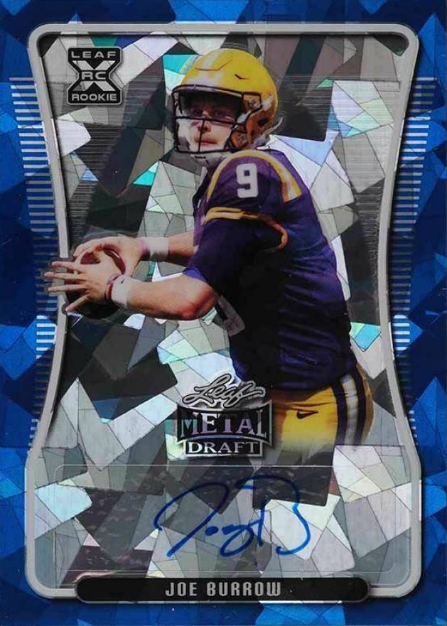 2020 Leaf Metal Draft Autographs Joe Burrow #BAJB1 Football Card