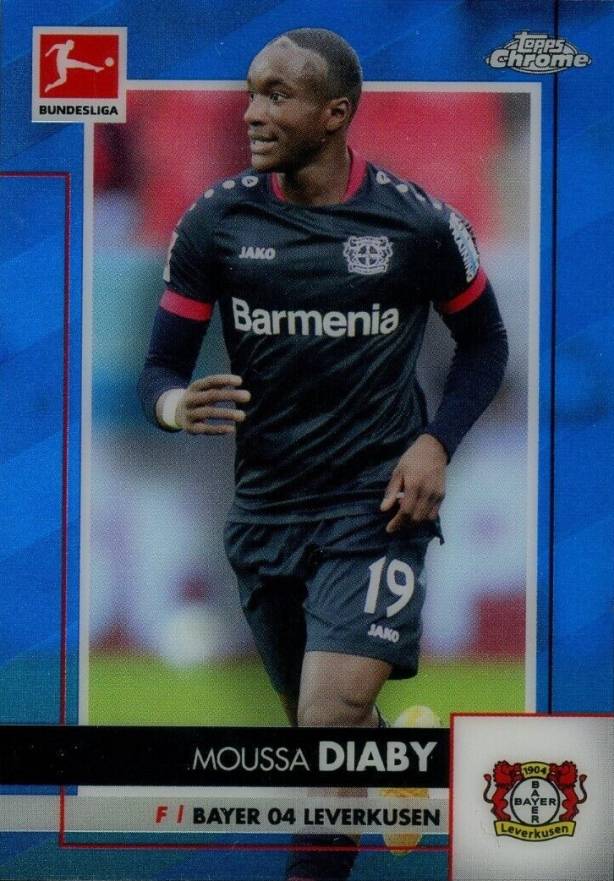 2020 Topps Chrome Bundesliga Moussa Diaby #62 Soccer Card