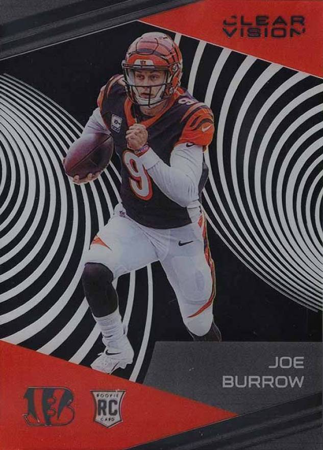 2020 Panini Chronicles Clear Vision Rookies Joe Burrow #CV1 Football Card