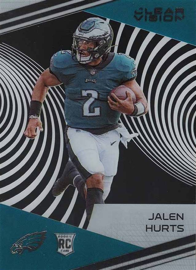 2020 Panini Chronicles Clear Vision Rookies Jalen Hurts #CV22 Football Card