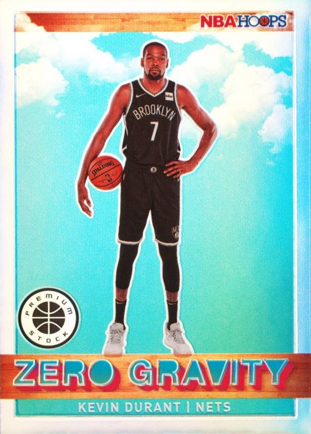 2019 Panini Hoops Premium Stock Zero Gravity Kevin Durant #9 Basketball Card