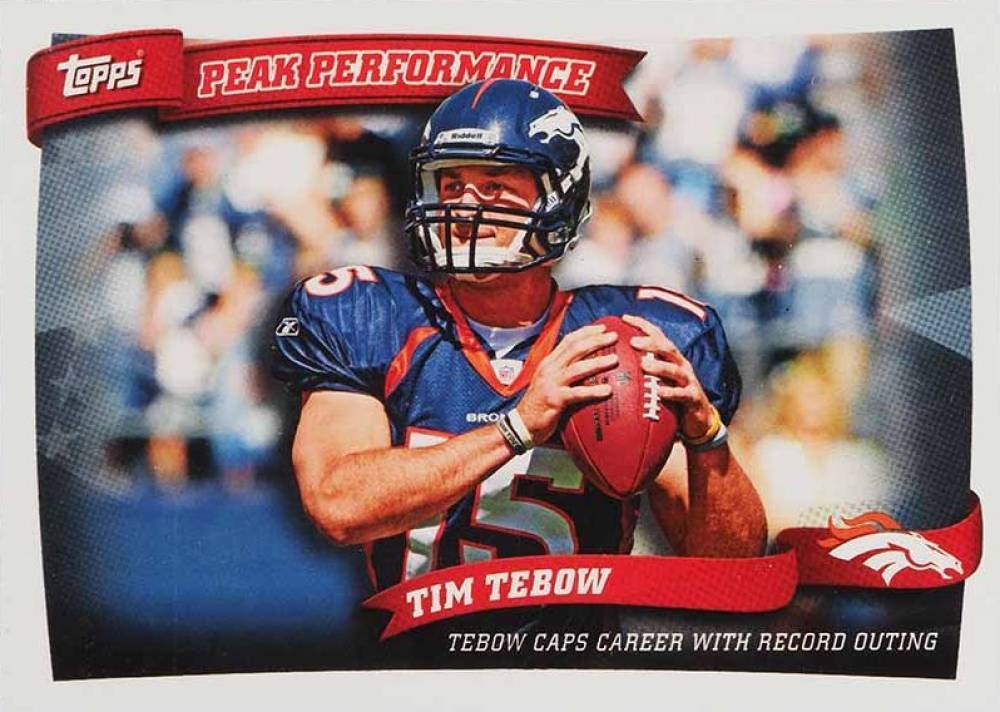 2010 Topps Peak Performance Tim Tebow #PP2 Football Card