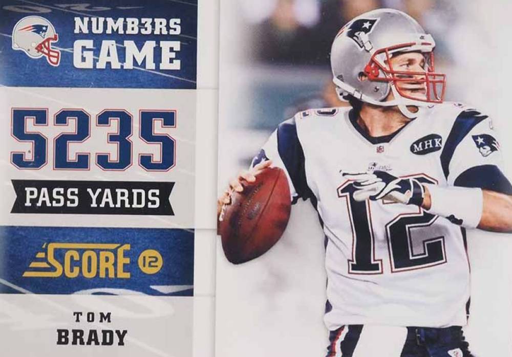 2012 Panini Score Numbers Game Tom Brady #10 Football Card