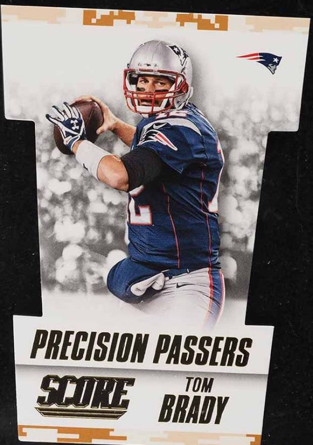 2015 Panini Score Precision Passers Die-Cut Tom Brady #1 Football Card