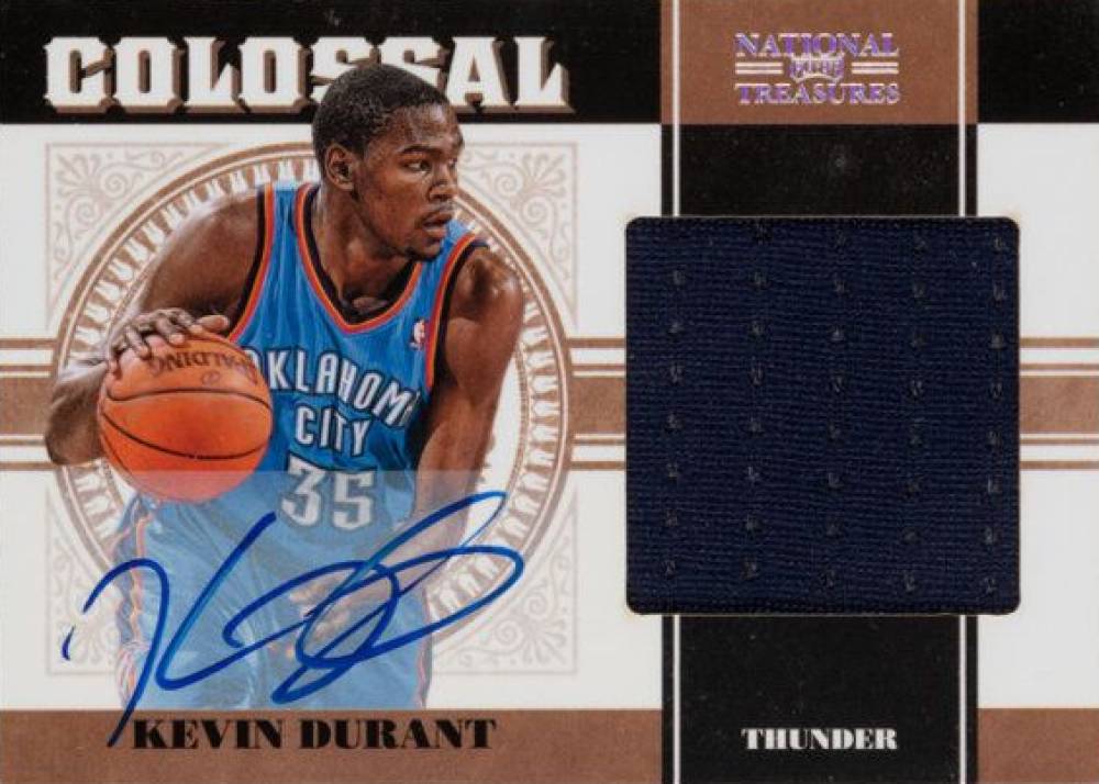 2010 Playoff National Treasures Colossal Materials Kevin Durant #1 Basketball Card