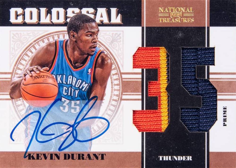 2010 Playoff National Treasures Colossal Materials Kevin Durant #1 Basketball Card