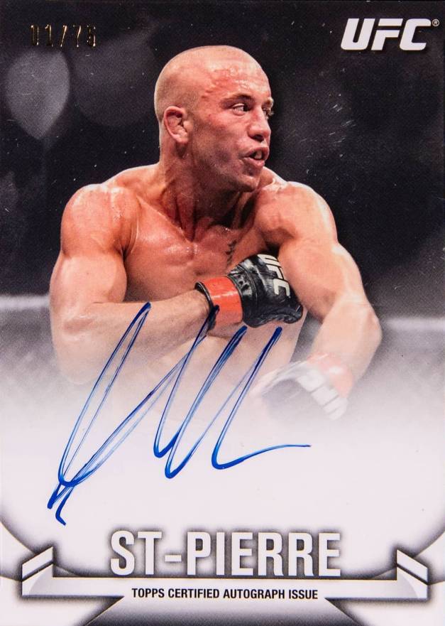 2013 Topps UFC Knockout Autographs Georges St-Pierre #KAGSP Other Sports Card