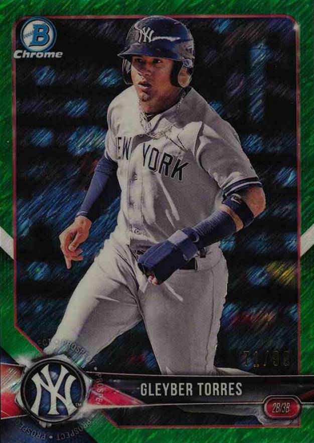 2018 Bowman Prospects Chrome Gleyber Torres #100 Baseball Card