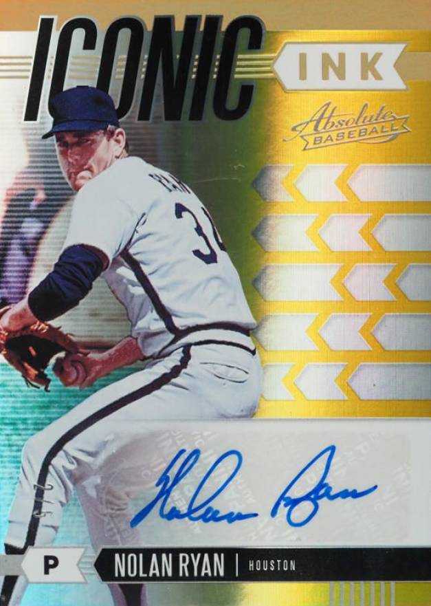 2020 Panini Absolute Iconic Ink Nolan Ryan #IC-NR Baseball Card