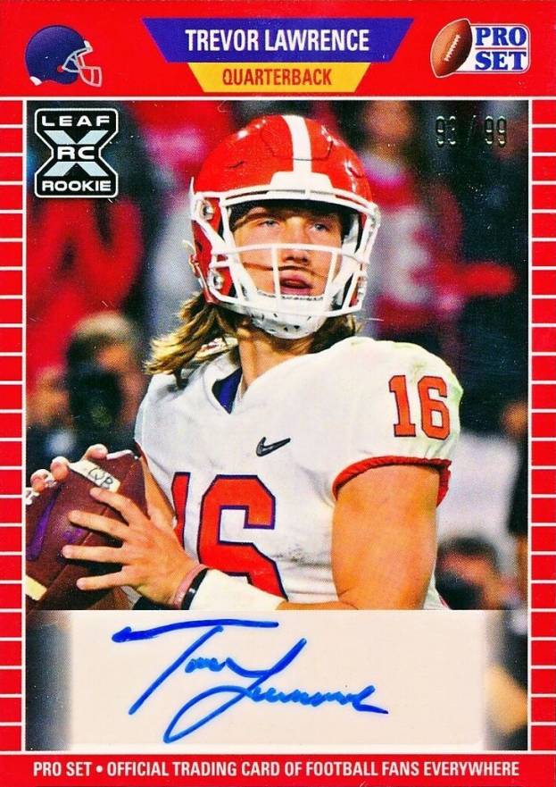 2021 Leaf Pro Set Autographs Trevor Lawrence #PSA1 Football Card