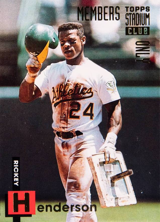 1994 Stadium Club Members Only 50 Rickey Henderson #38 Baseball Card