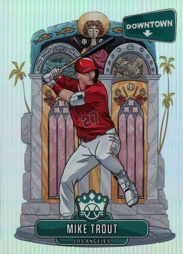 2021 Panini Diamond Kings Downtown Mike Trout #D4 Baseball Card