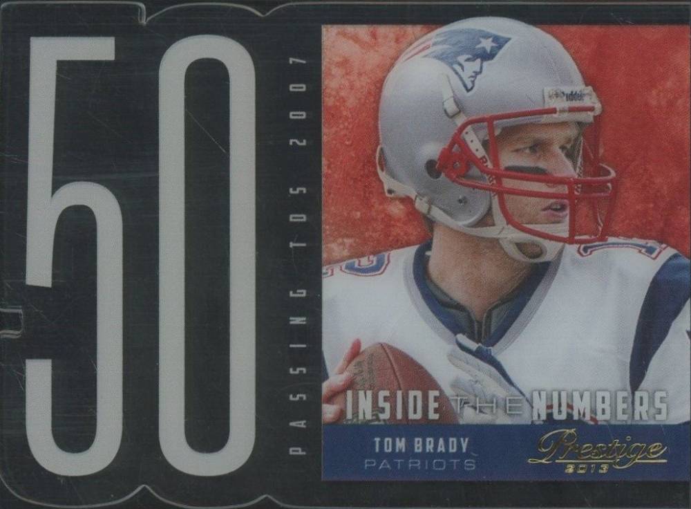 2013 Panini Prestige Inside the Numbers Tom Brady #9 Football Card