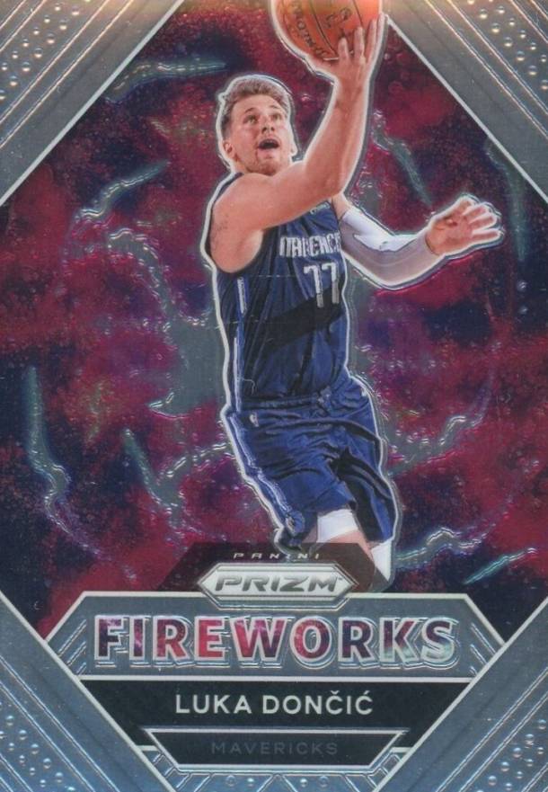 2020  Panini Prizm Fireworks Luka Doncic #14 Basketball Card