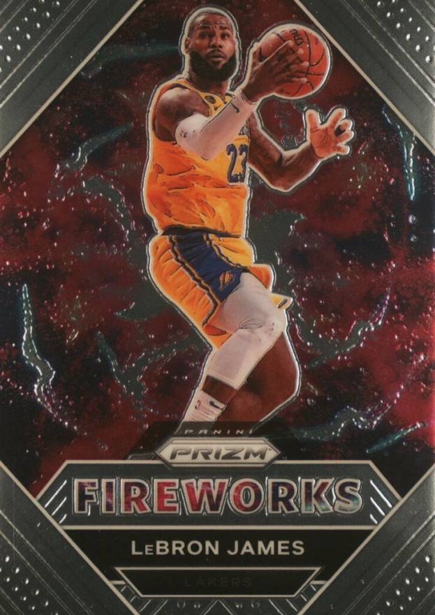 2020  Panini Prizm Fireworks LeBron James #29 Basketball Card