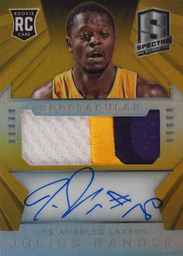 2014 Panini Spectra Spectacular Swatches Signatures Julius Randle #SS-JR Basketball Card