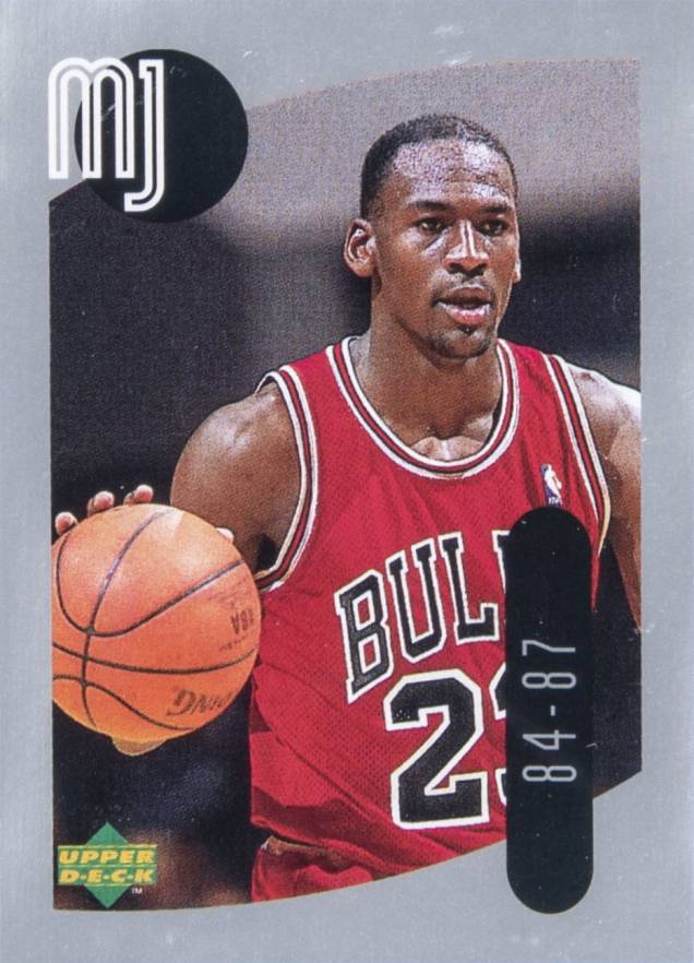 1998 Upper Deck Jordan Sticker Collection Michael Jordan #10 Basketball Card