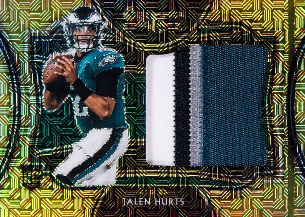 2020 Panini Select Jumbo Rookie Swatch Prizm Jalen Hurts #JHU Football Card