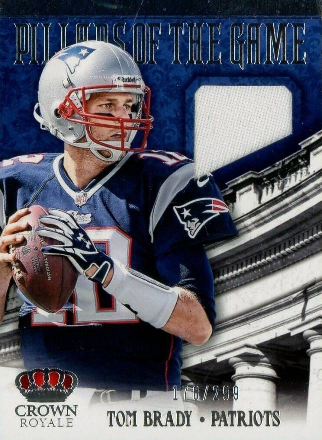 2013 Panini Crown Royale Pillars of the Game Materials Tom Brady #20 Football Card