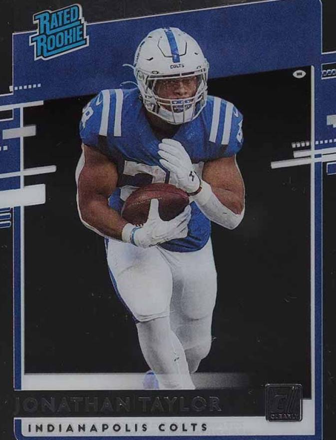 2020 Panini Chronicles Clearly Donruss Rated Rookies Jonathan Taylor #RRJT Football Card