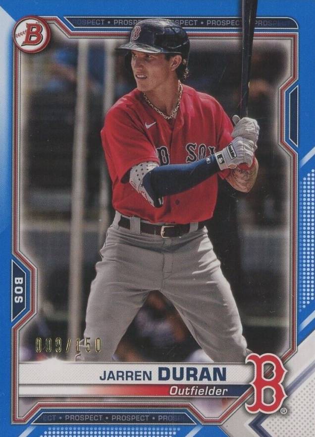 2021 Bowman Paper Prospects Jarren Duran #BP135 Baseball Card