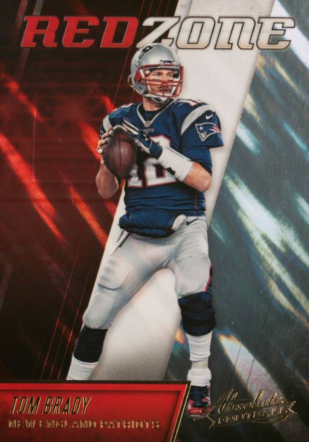 2016 Panini Absolute Red Zone Tom Brady #24 Football Card