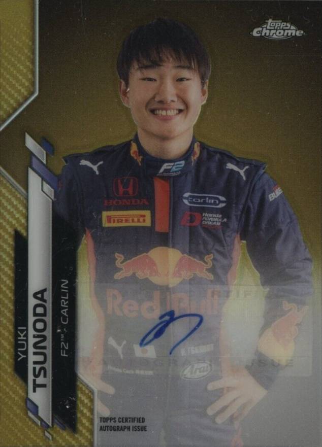 2020 Topps Chrome Formula 1 Autographs Yuki Tsunoda #YT Other Sports Card