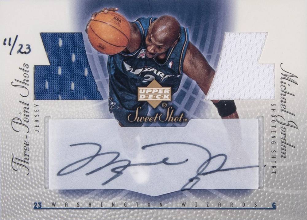 2002 Upper Deck Sweet Shot Three-Point Shots Autograph Michael Jordan #MJ-A Basketball Card