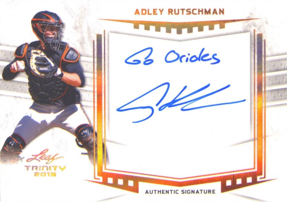 2019 Leaf Trinity Autograph Inscriptions Adley Rutschman #AR1 Baseball Card